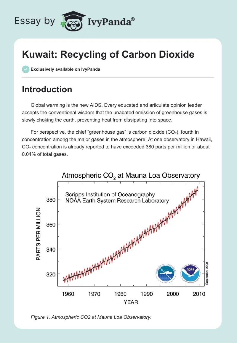 Kuwait: Recycling of Carbon Dioxide. Page 1