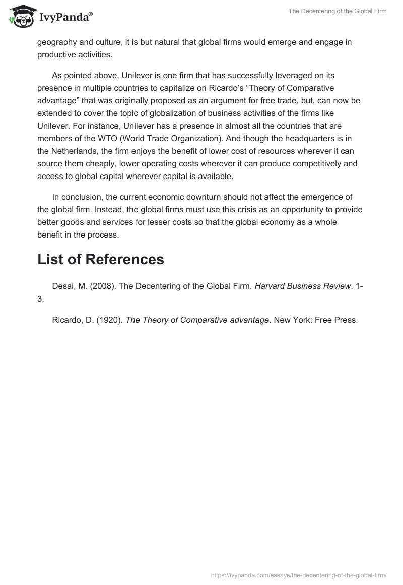 The Decentering of the Global Firm. Page 2