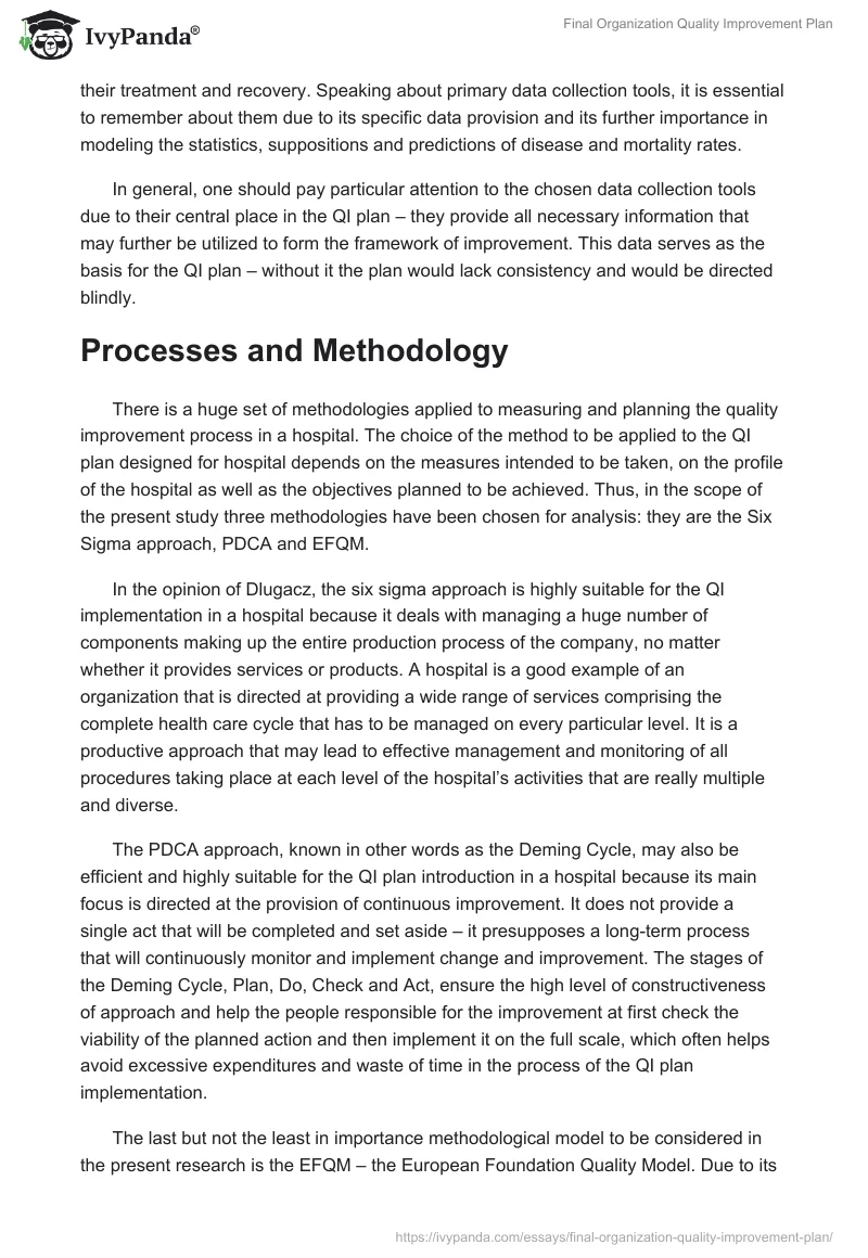 Final Organization Quality Improvement Plan. Page 4