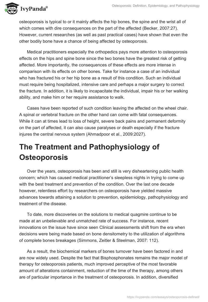 Osteoporosis: Definition, Epidemiology, and Pathophysiology. Page 3
