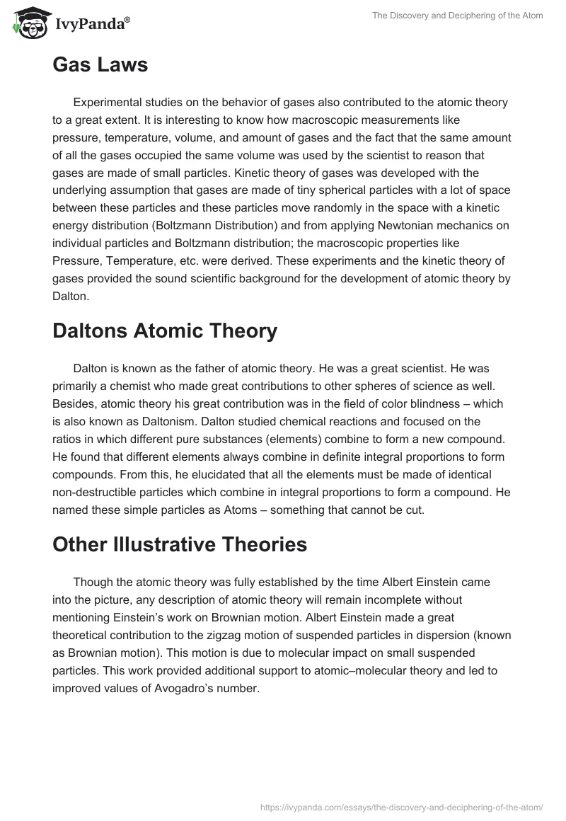 The Discovery and Deciphering of the Atom. Page 4