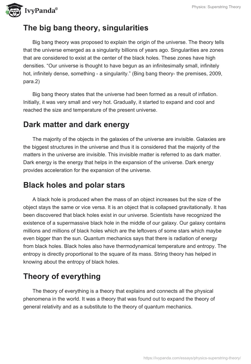 Physics: Superstring Theory. Page 4