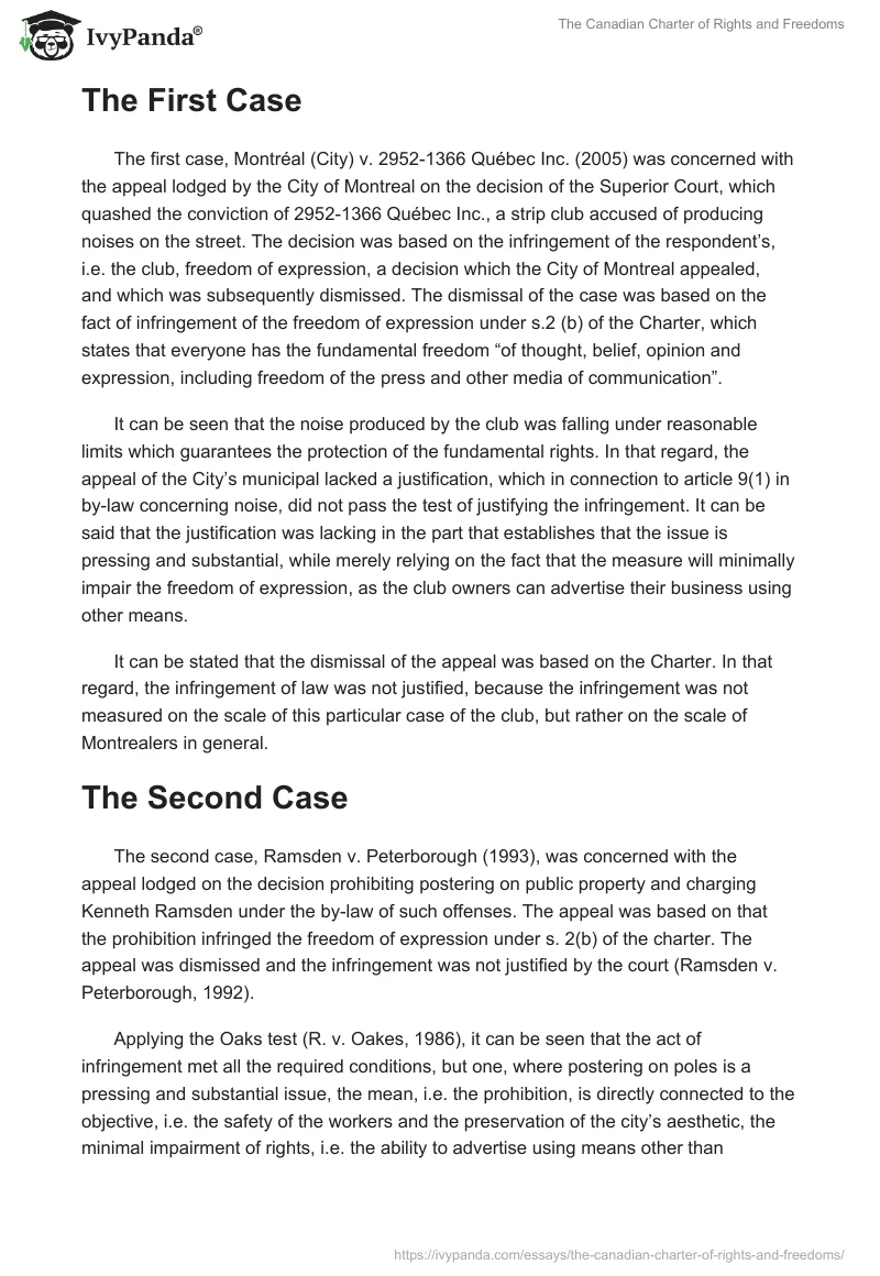 The Canadian Charter of Rights and Freedoms. Page 2