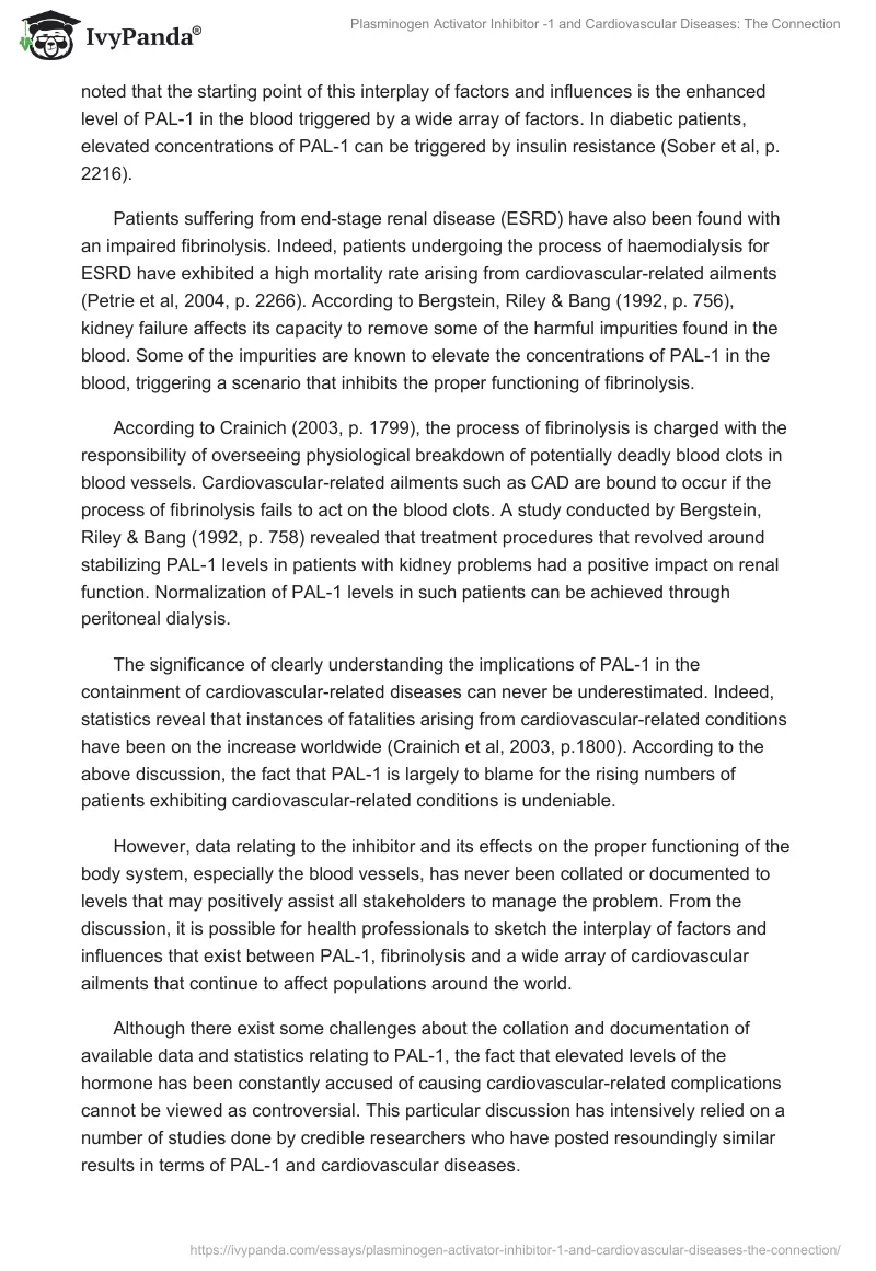 Plasminogen Activator Inhibitor -1 and Cardiovascular Diseases: The Connection. Page 3