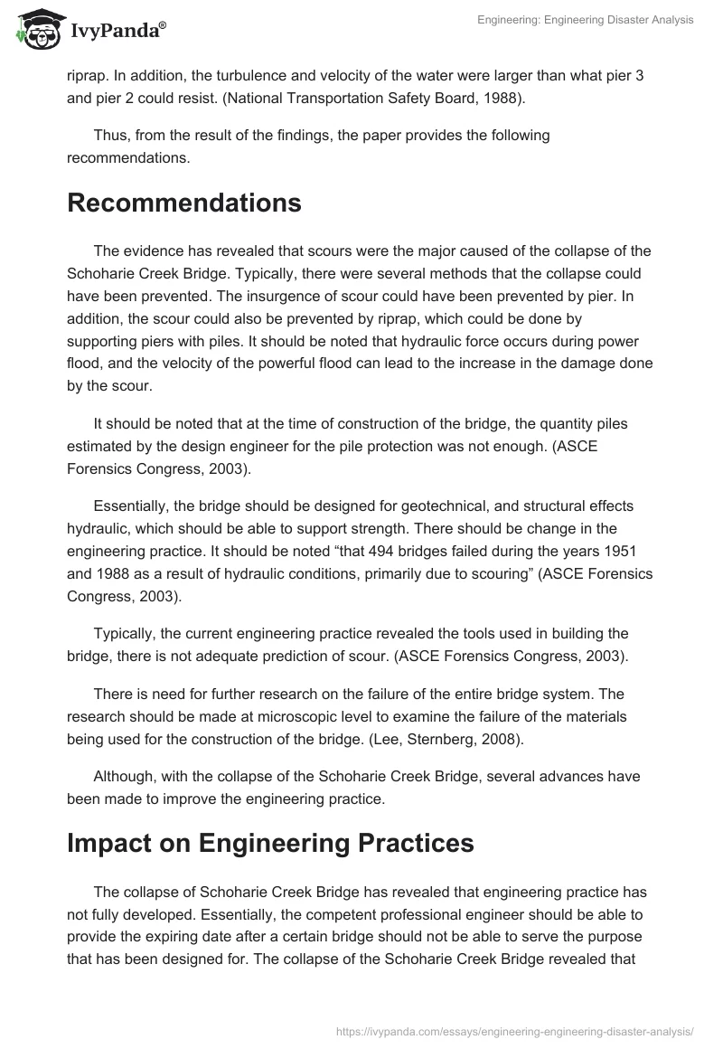 Engineering: Engineering Disaster Analysis. Page 5