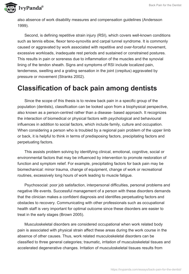 Back Pain for the Dentist. Page 3