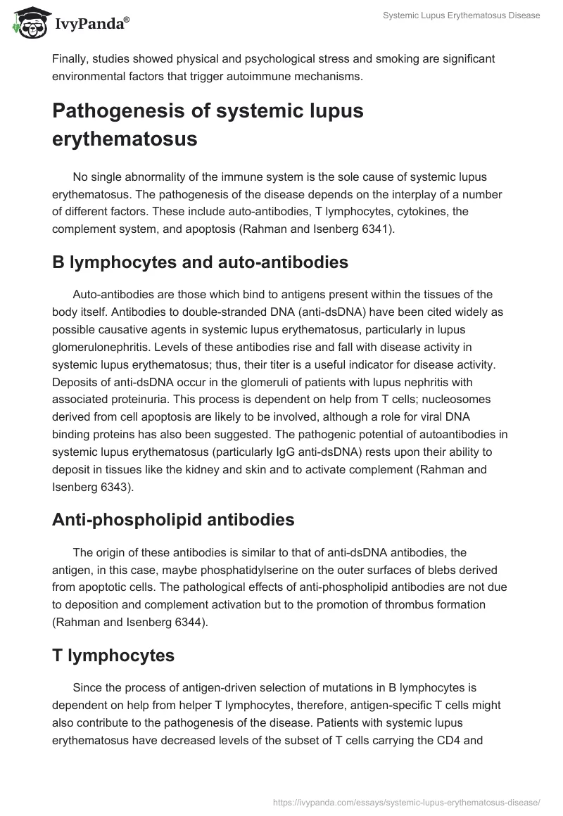 Systemic Lupus Erythematosus Disease. Page 3