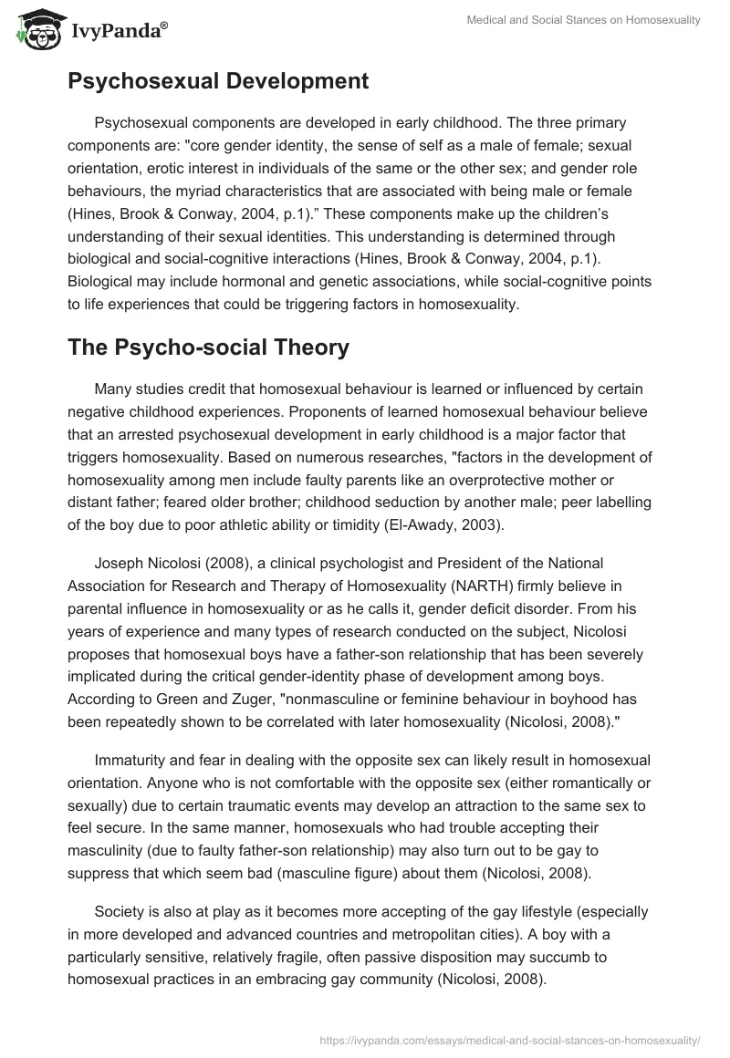 Medical and Social Stances on Homosexuality. Page 5