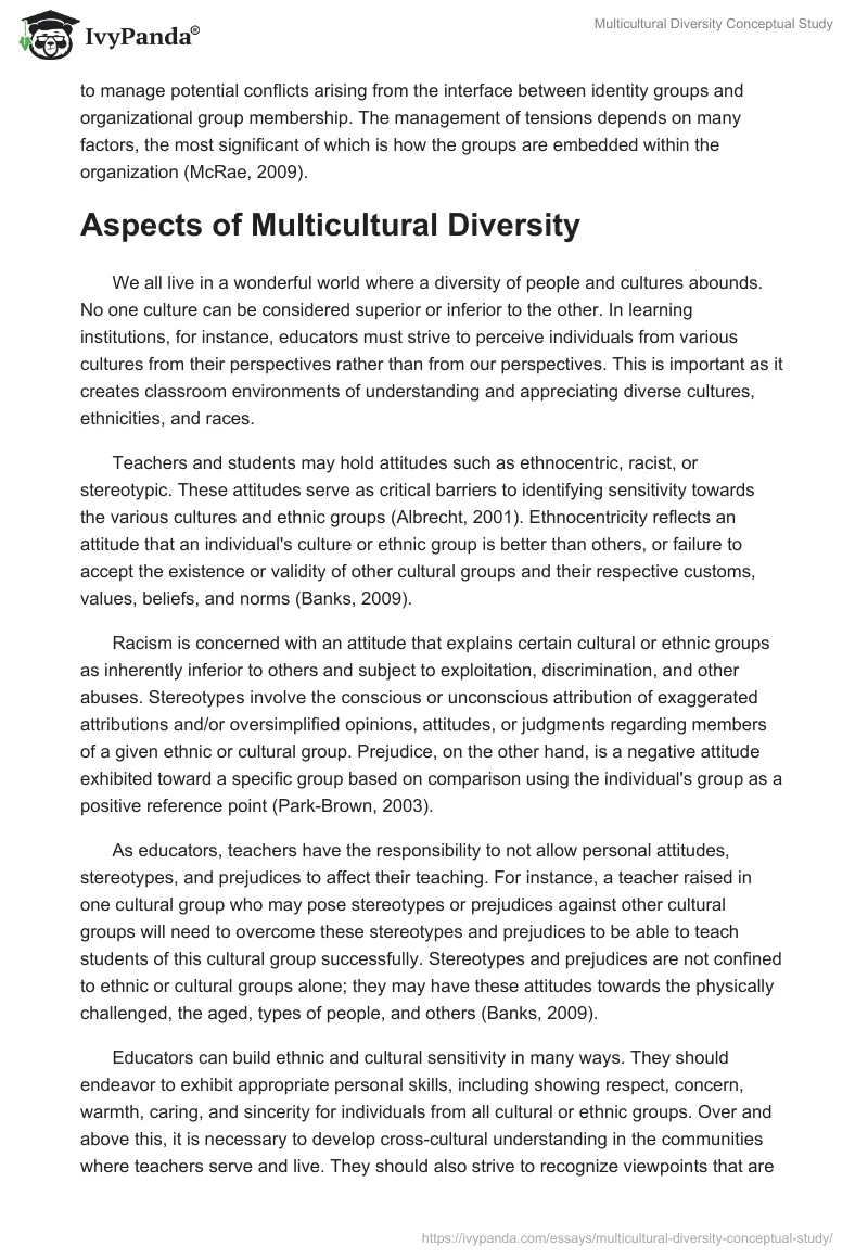 Multicultural Diversity Conceptual Study. Page 4