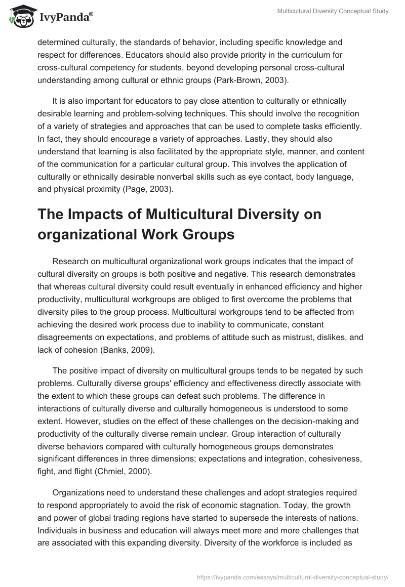 Multicultural Diversity Conceptual Study. Page 5