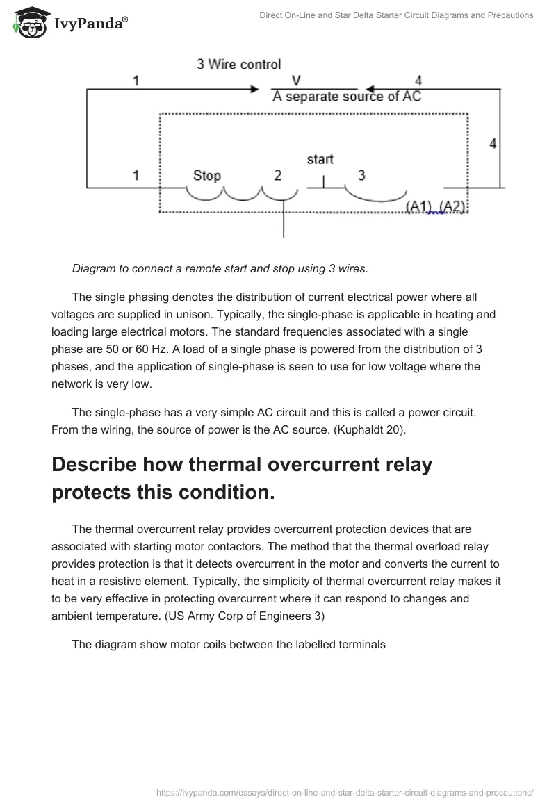 Direct On-Line and Star Delta Starter Circuit Diagrams and Precautions. Page 3