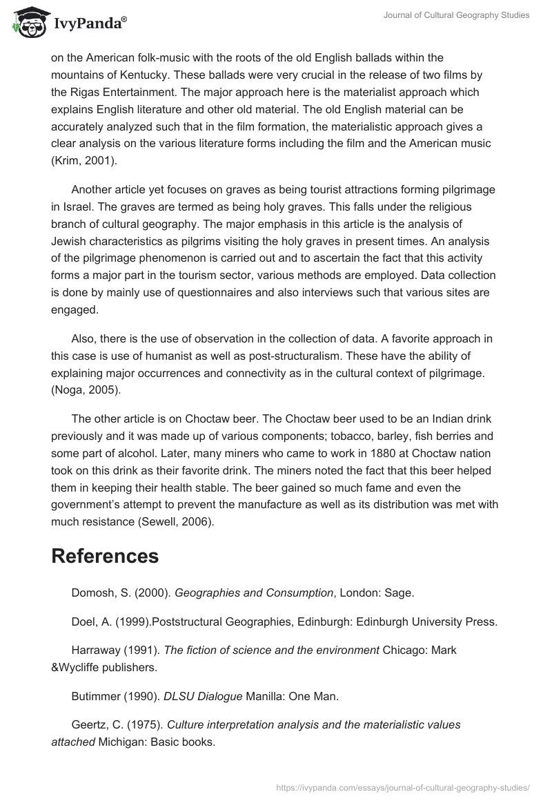 Journal of Cultural Geography Studies. Page 3