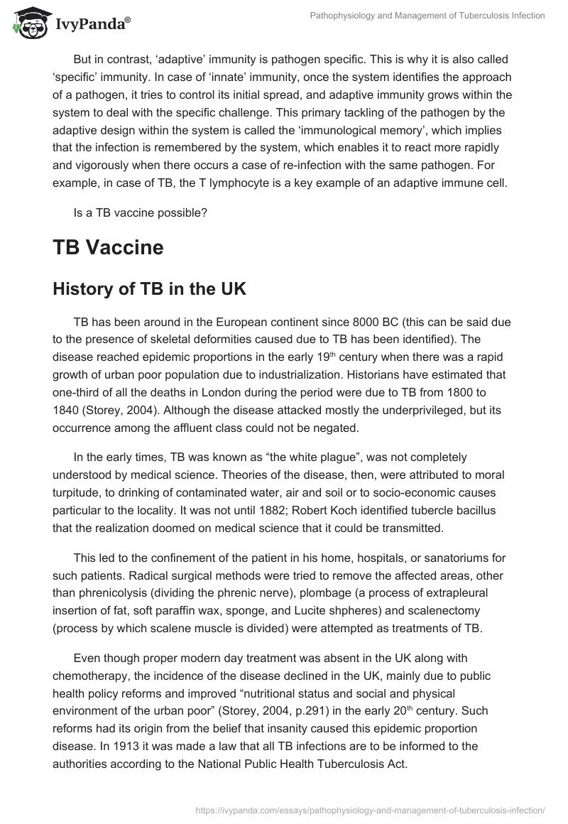Pathophysiology and Management of Tuberculosis Infection. Page 3