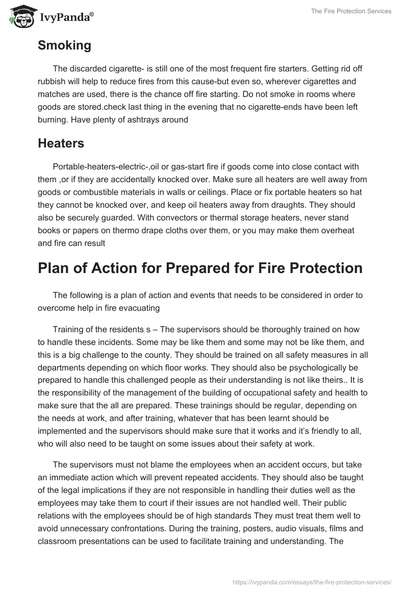 The Fire Protection Services. Page 3