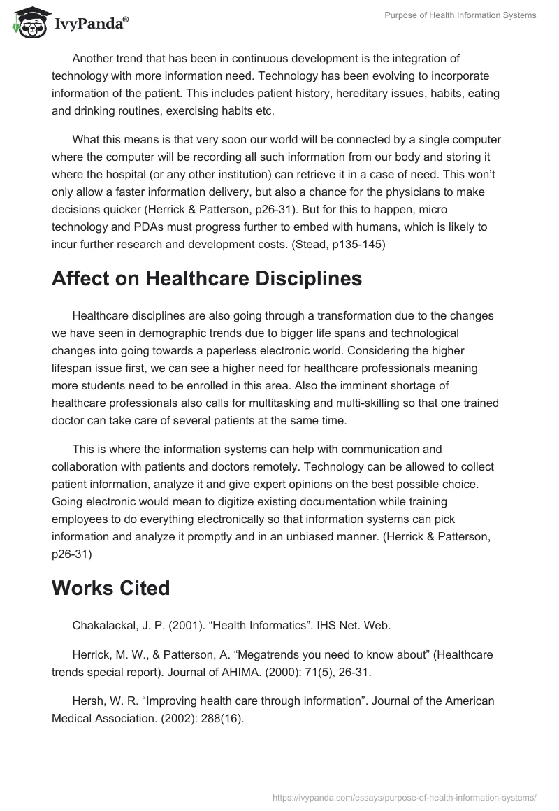 Purpose of Health Information Systems. Page 2
