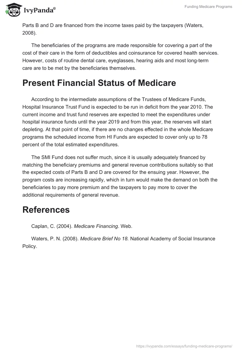 Funding Medicare Programs. Page 2