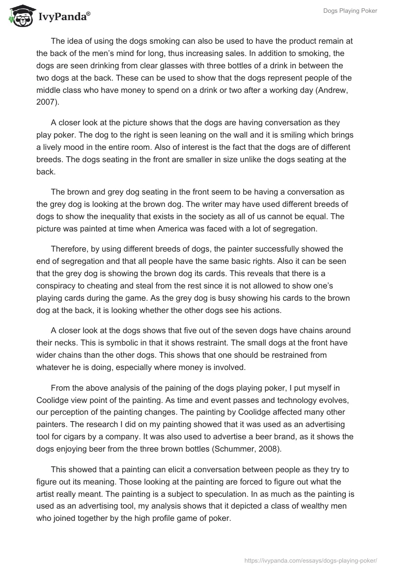 Dogs Playing Poker. Page 2