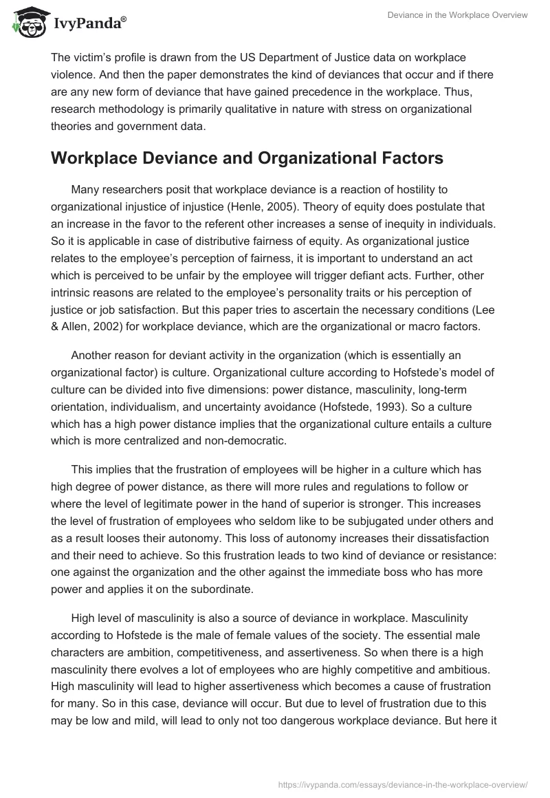 Deviance in the Workplace Overview. Page 4