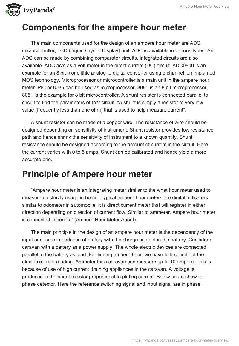 Ampere-Hour Meter Overview. Page 4