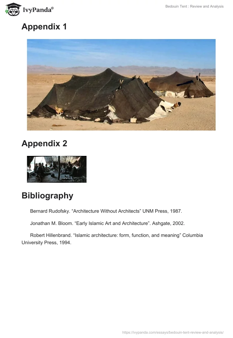 Bedouin Tent : Review and Analysis. Page 3