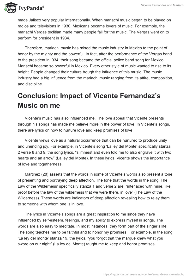 Vicente Fernandez and Mariachi. Page 4