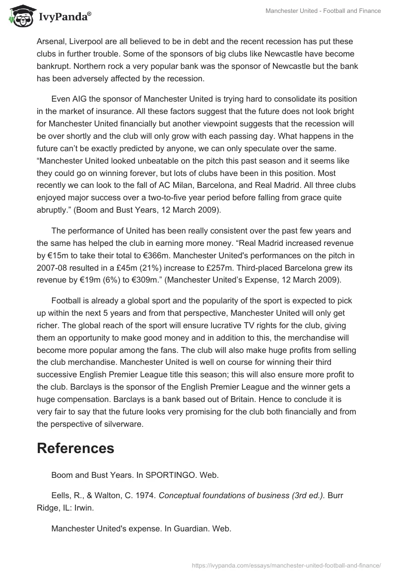 Manchester United - Football and Finance. Page 3