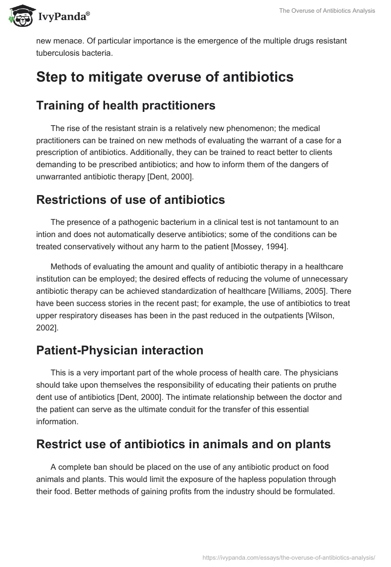 The Overuse of Antibiotics Analysis. Page 3