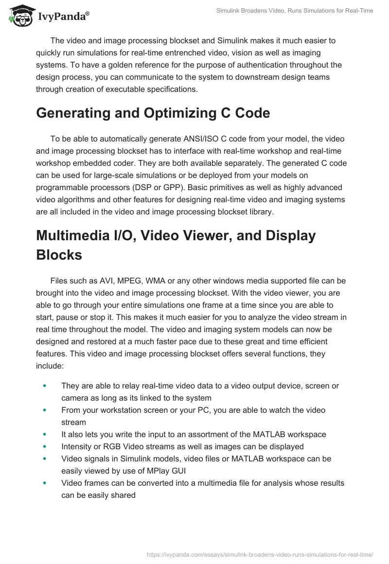 Simulink Broadens Video, Runs Simulations for Real-Time. Page 2