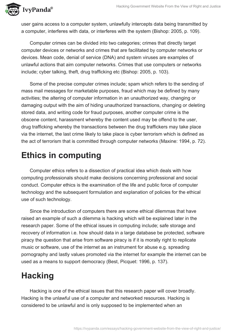Hacking Government Website From the View of Right and Justice. Page 2