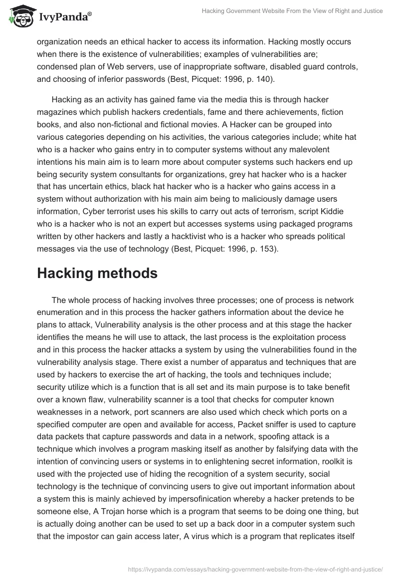 Hacking Government Website From the View of Right and Justice. Page 3