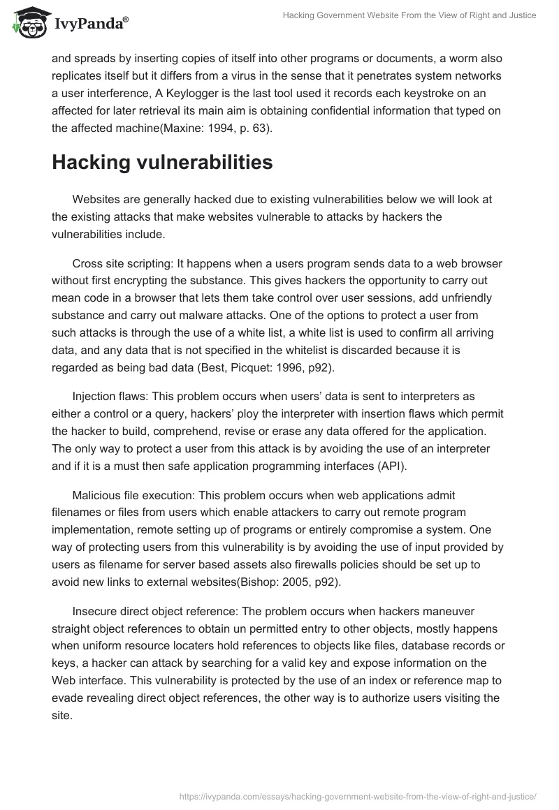 Hacking Government Website From the View of Right and Justice. Page 4