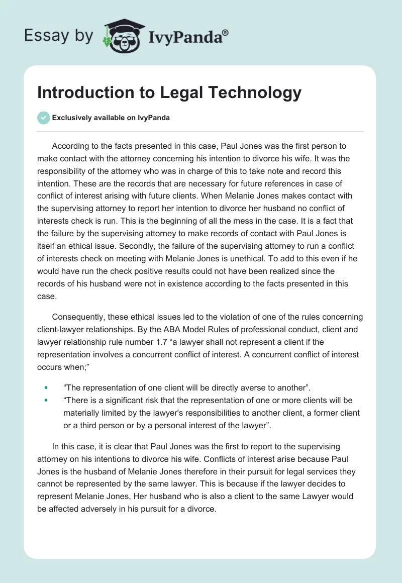 Introduction to Legal Technology. Page 1