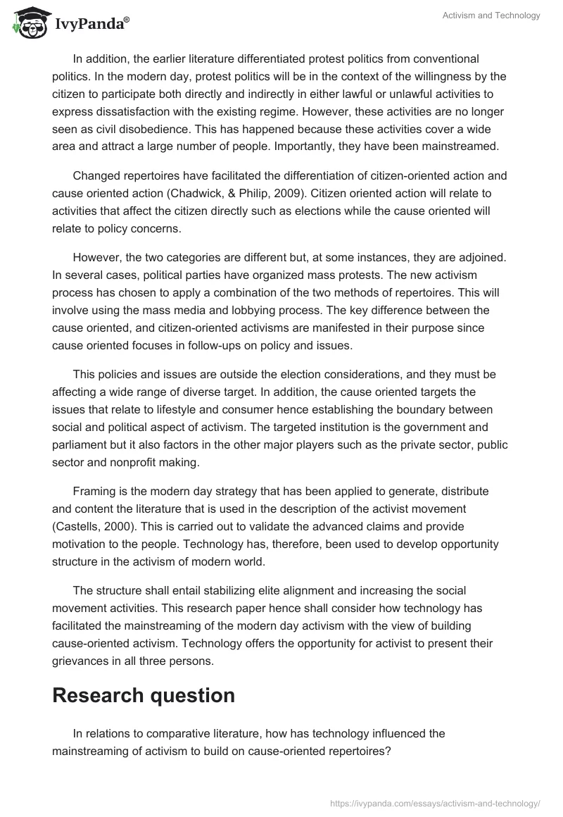 Activism and Technology. Page 4