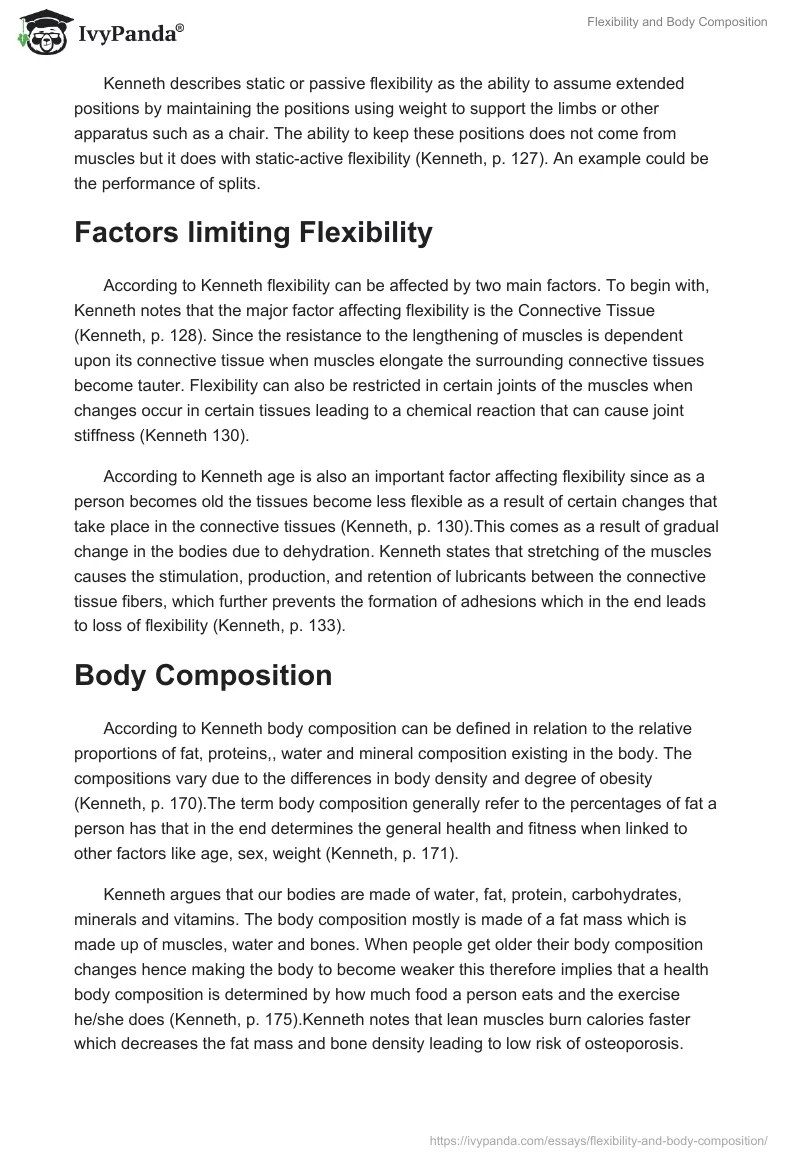 Flexibility and Body Composition. Page 2