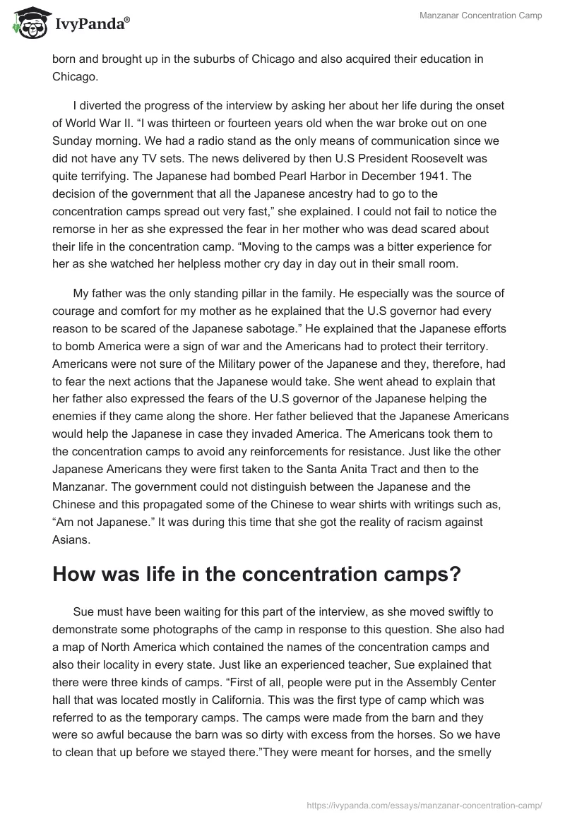 Manzanar Concentration Camp. Page 3
