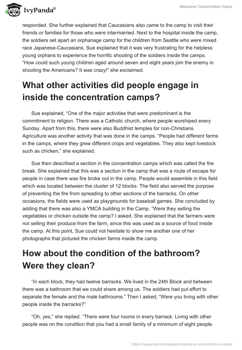 Manzanar Concentration Camp. Page 5