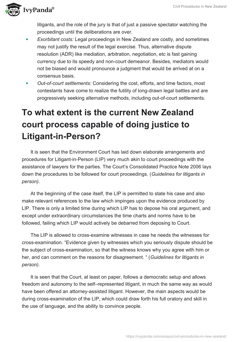 Civil Procedures in New Zealand. Page 5