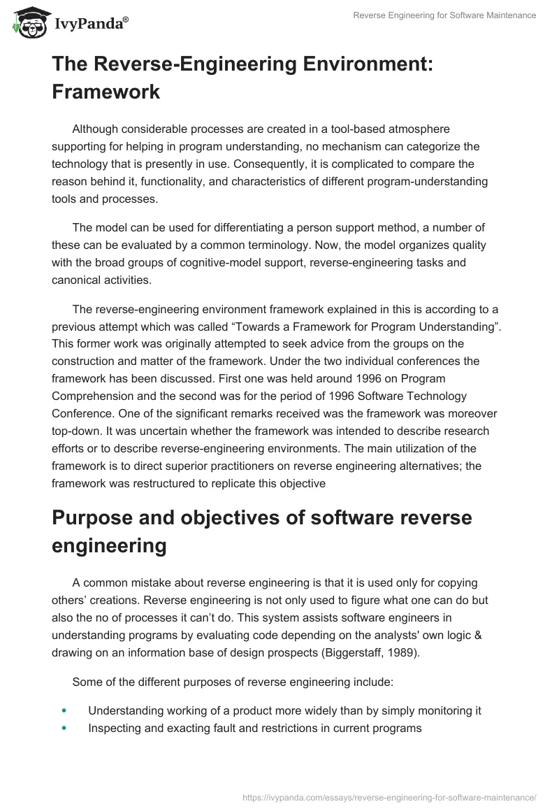Reverse Engineering for Software Maintenance. Page 3
