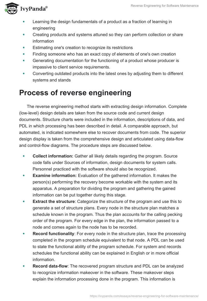Reverse Engineering for Software Maintenance. Page 4