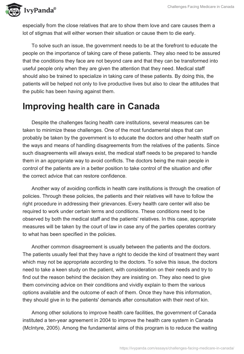 Challenges Facing Medicare in Canada. Page 3