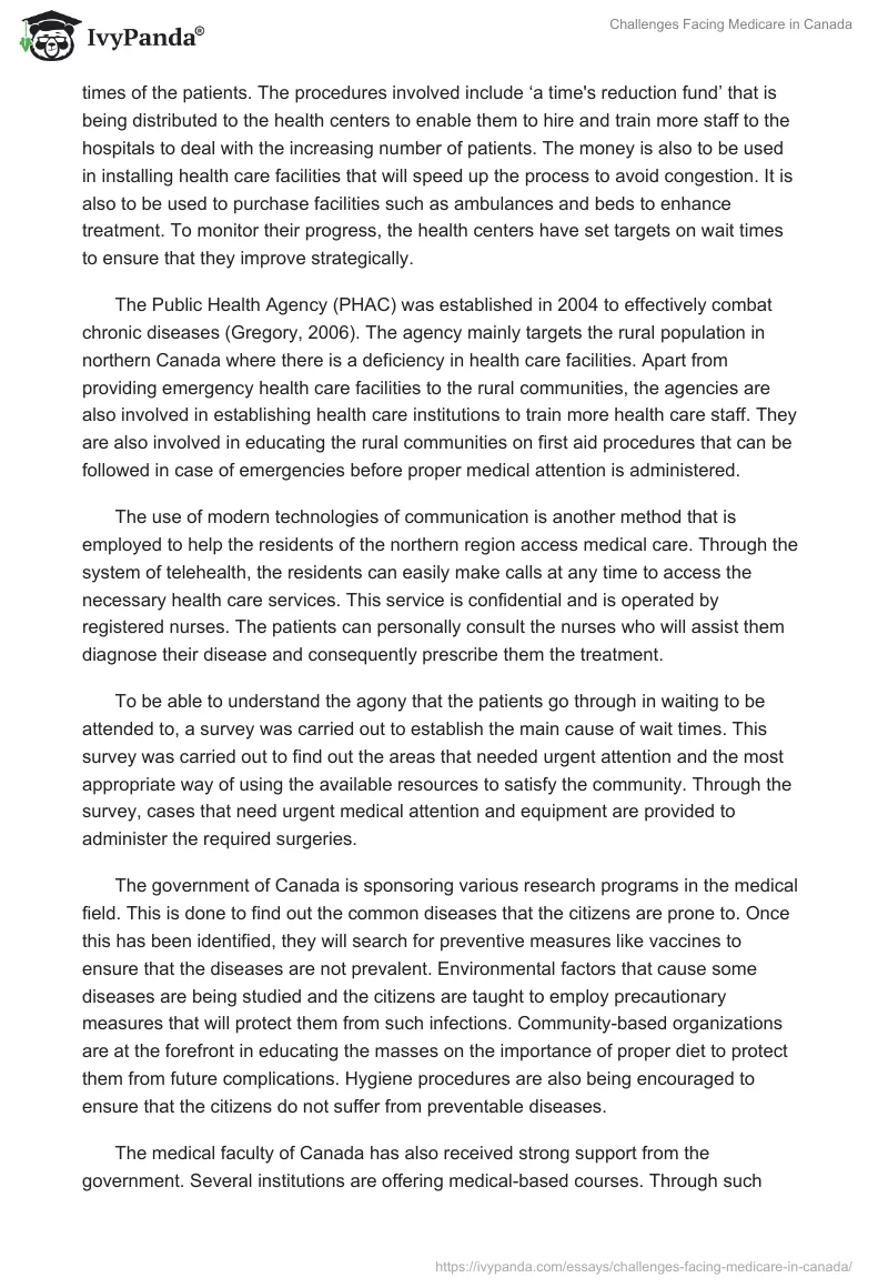 Challenges Facing Medicare in Canada. Page 4