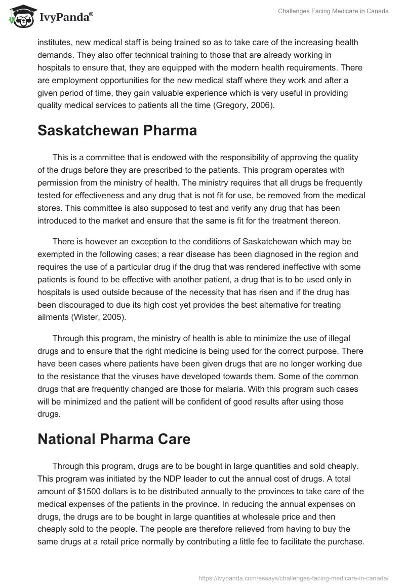 Challenges Facing Medicare in Canada. Page 5