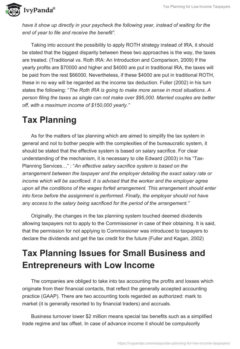 Tax Planning for Low-Income Taxpayers. Page 3