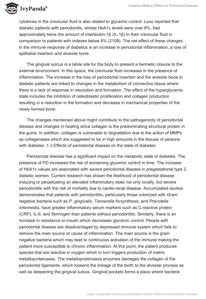 Diabetes Mellitus Effects on Periodontal Disease. Page 4