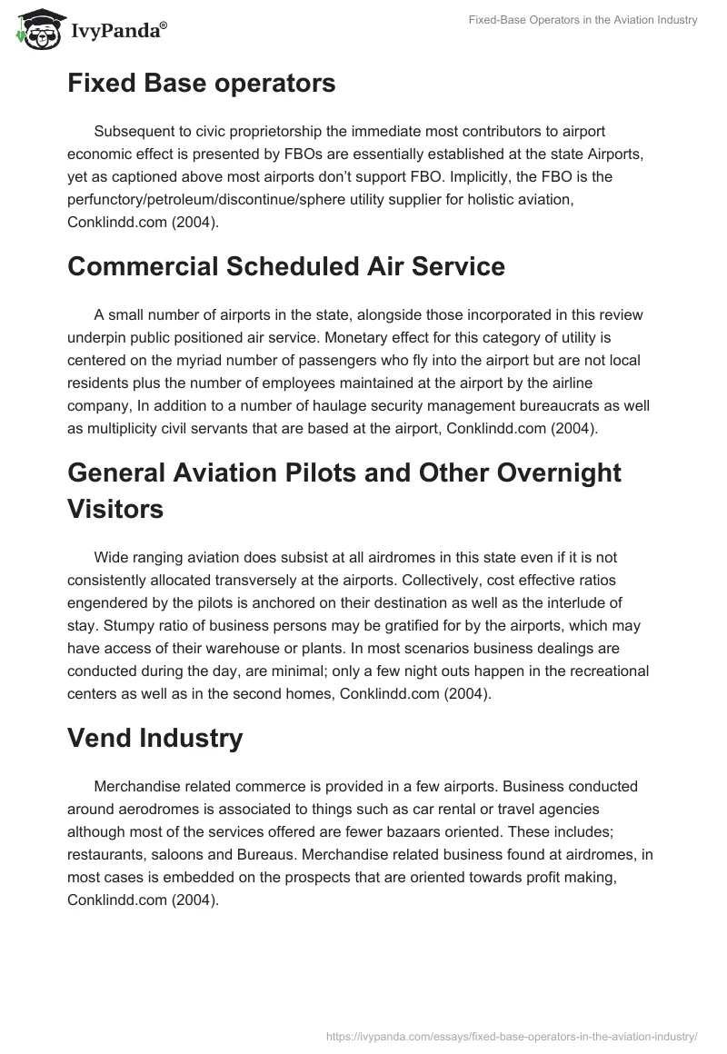 Fixed-Base Operators in the Aviation Industry. Page 2