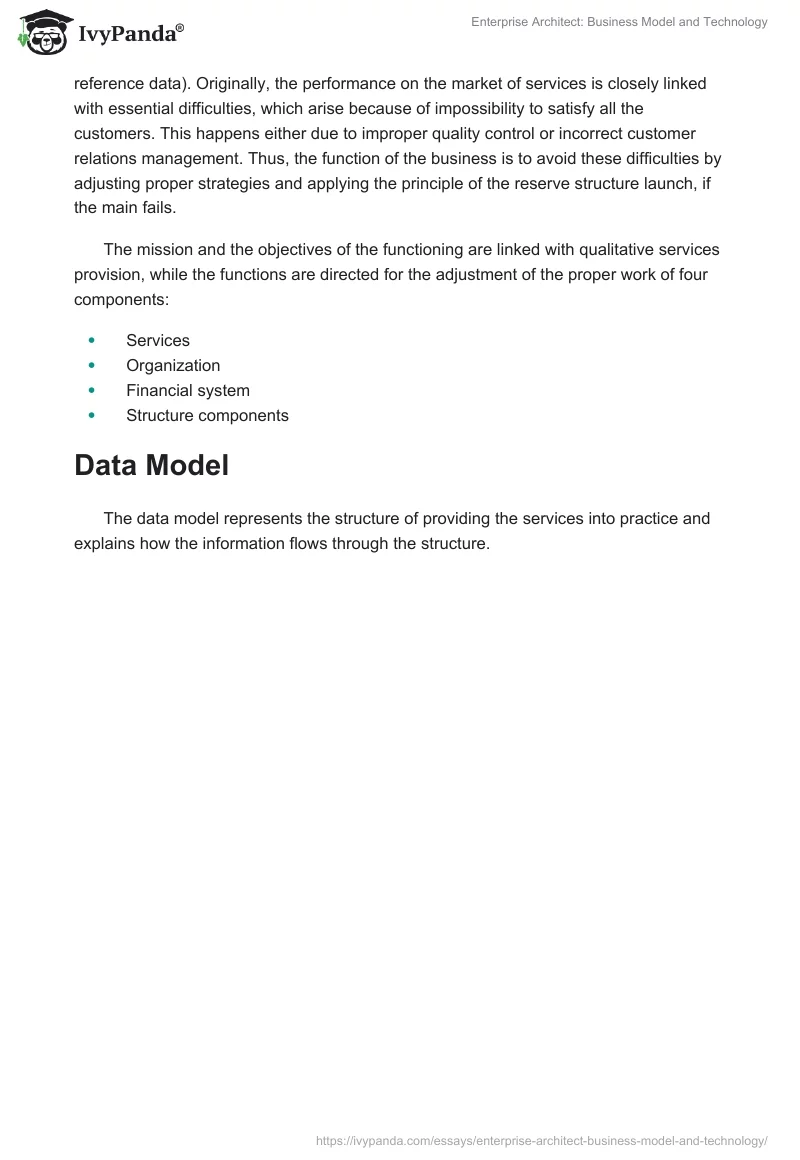 Enterprise Architect: Business Model and Technology. Page 4