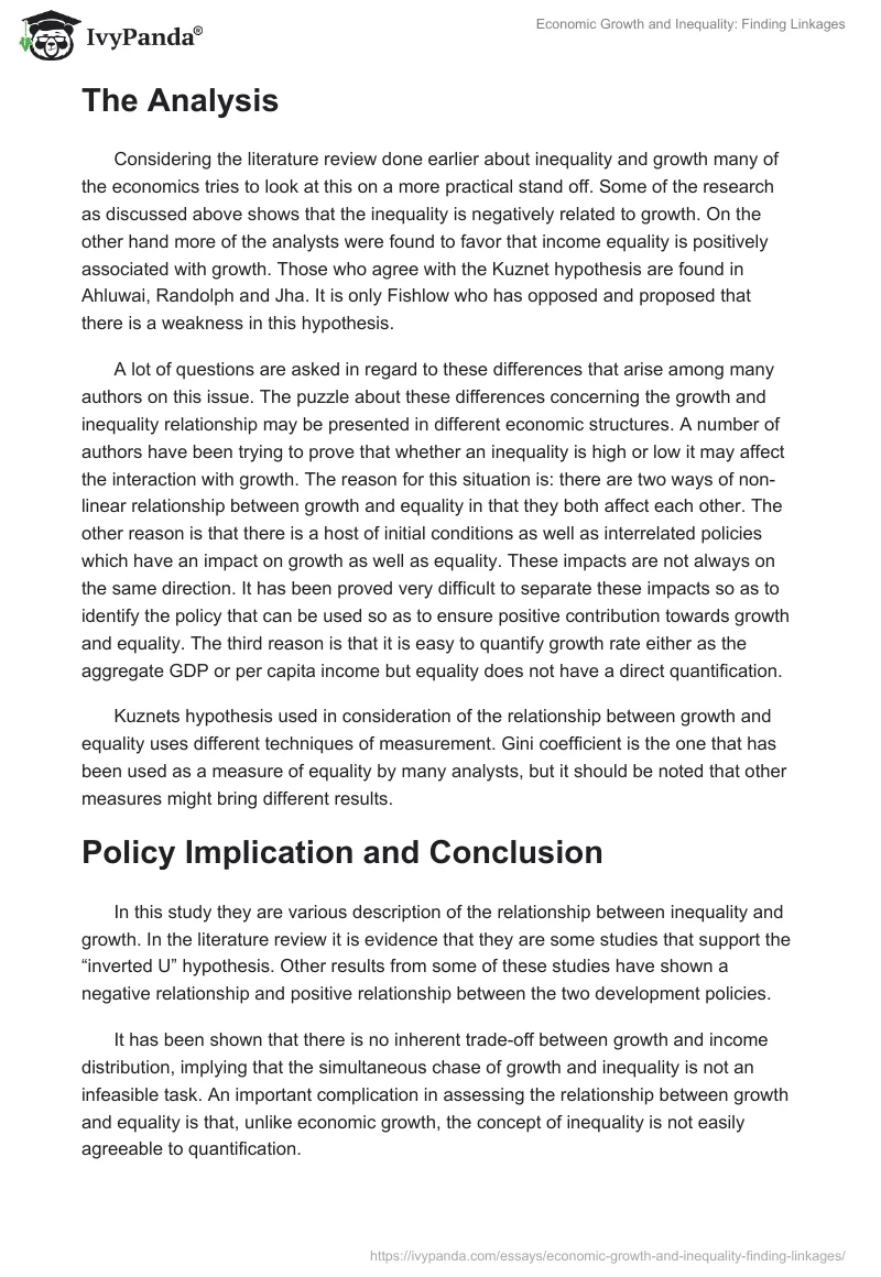 Economic Growth and Inequality: Finding Linkages. Page 5