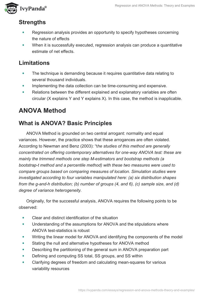 Regression and ANOVA Methods: Theory and Examples. Page 2