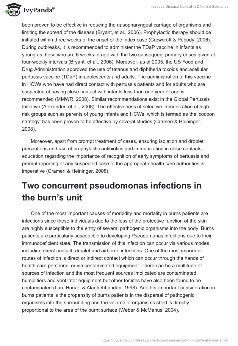 Infectious Disease Control in Different Scenarios. Page 4
