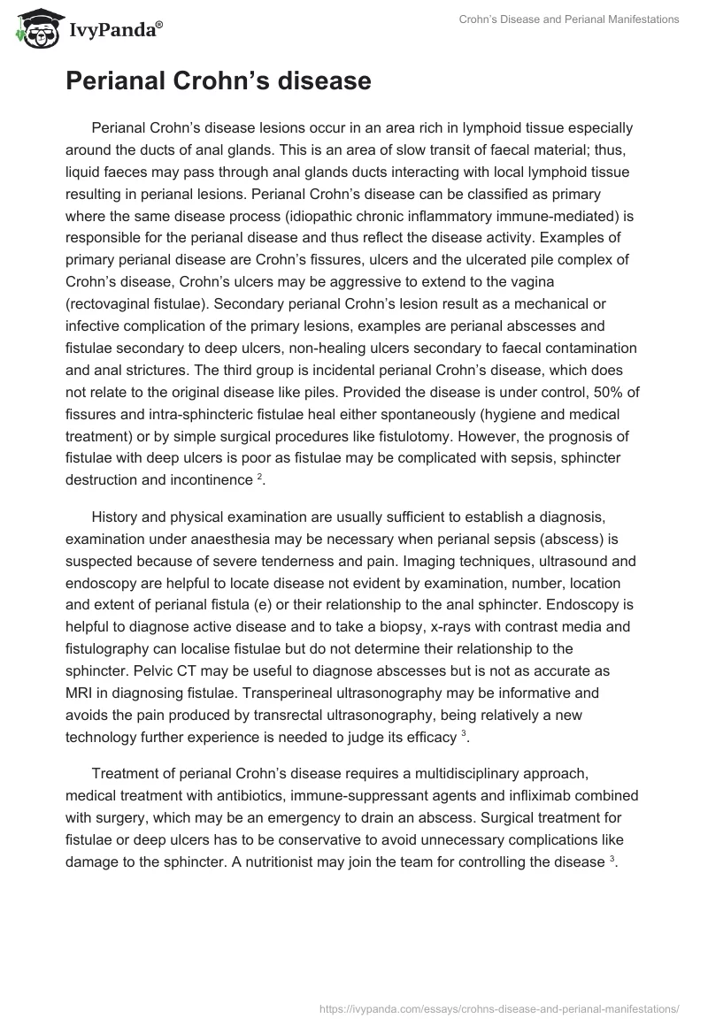 Crohn’s Disease and Perianal Manifestations. Page 2